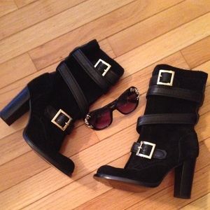Tory Burch black suede boots